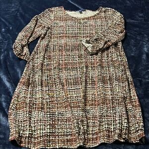 Women’s’ multiple color shirt dress with pockets and 3/4 sleeves